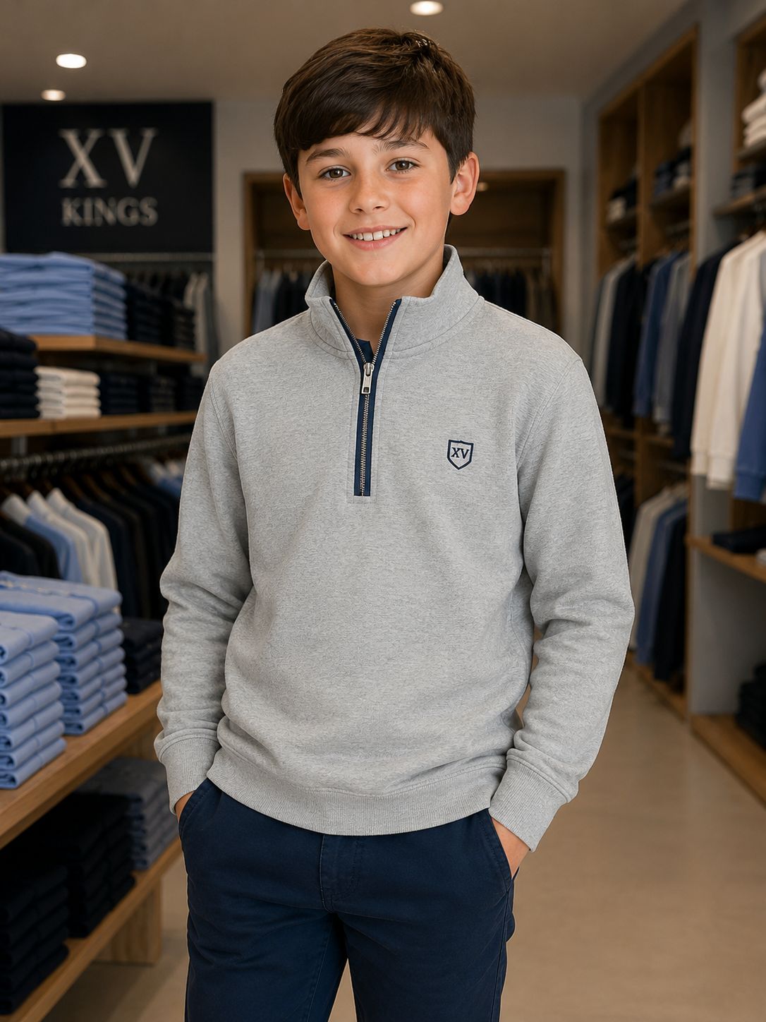 FALCONS J 1/4 ZIP SMOKELESS