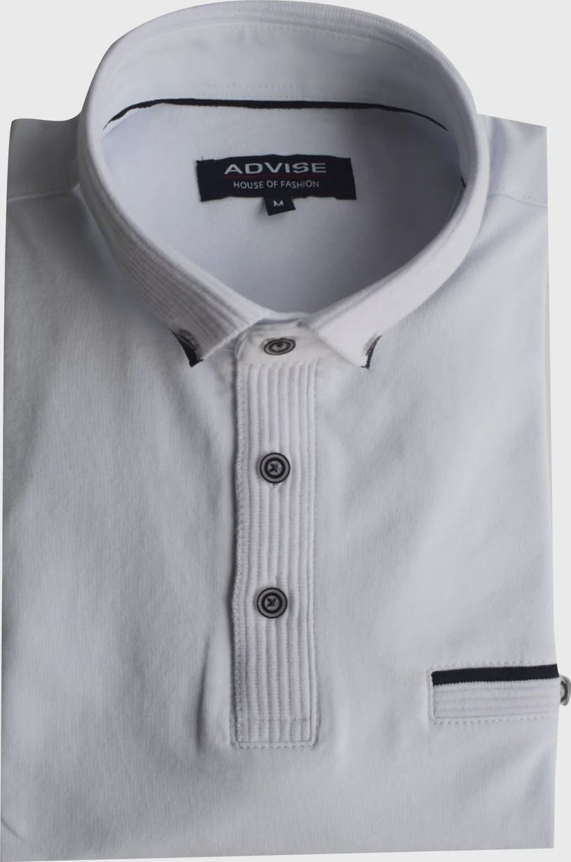 POLO317 ADVISE POLO W COLLAR WHITE