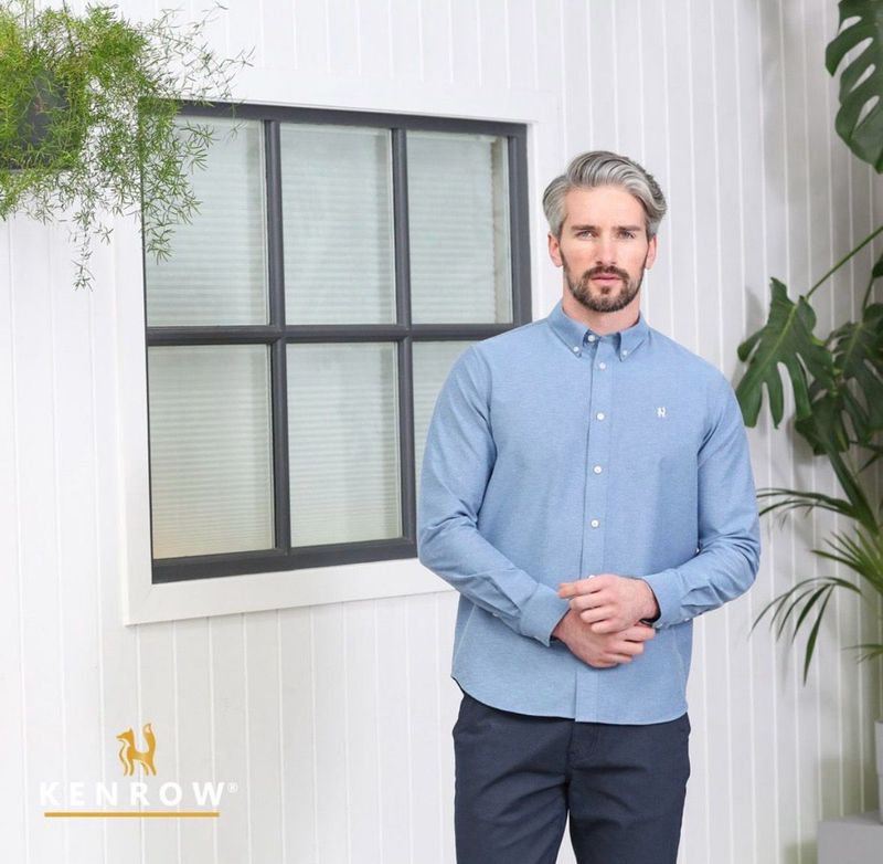 KR10 20034 JAGGER OXFORD SHIRT DENIM MELANGE