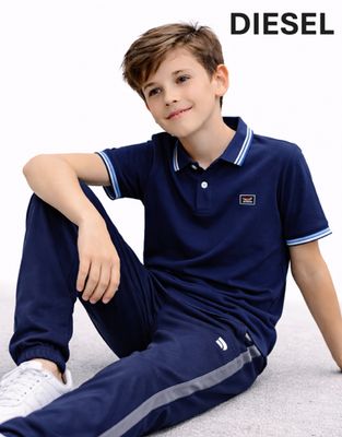 MOORE TEXTURED POLO JNR  NAVY DKB 1109007