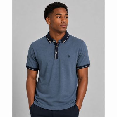 TOM PENN MELANGE POLO TPP981 BLUE