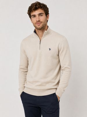 TOM PENN 1/4 ZIP SAND TP053K