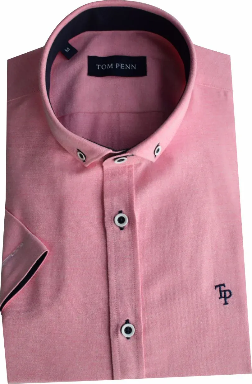 TOM PENN SHORT SLEEVE OXFORD SHIRT S.BERRY TP828