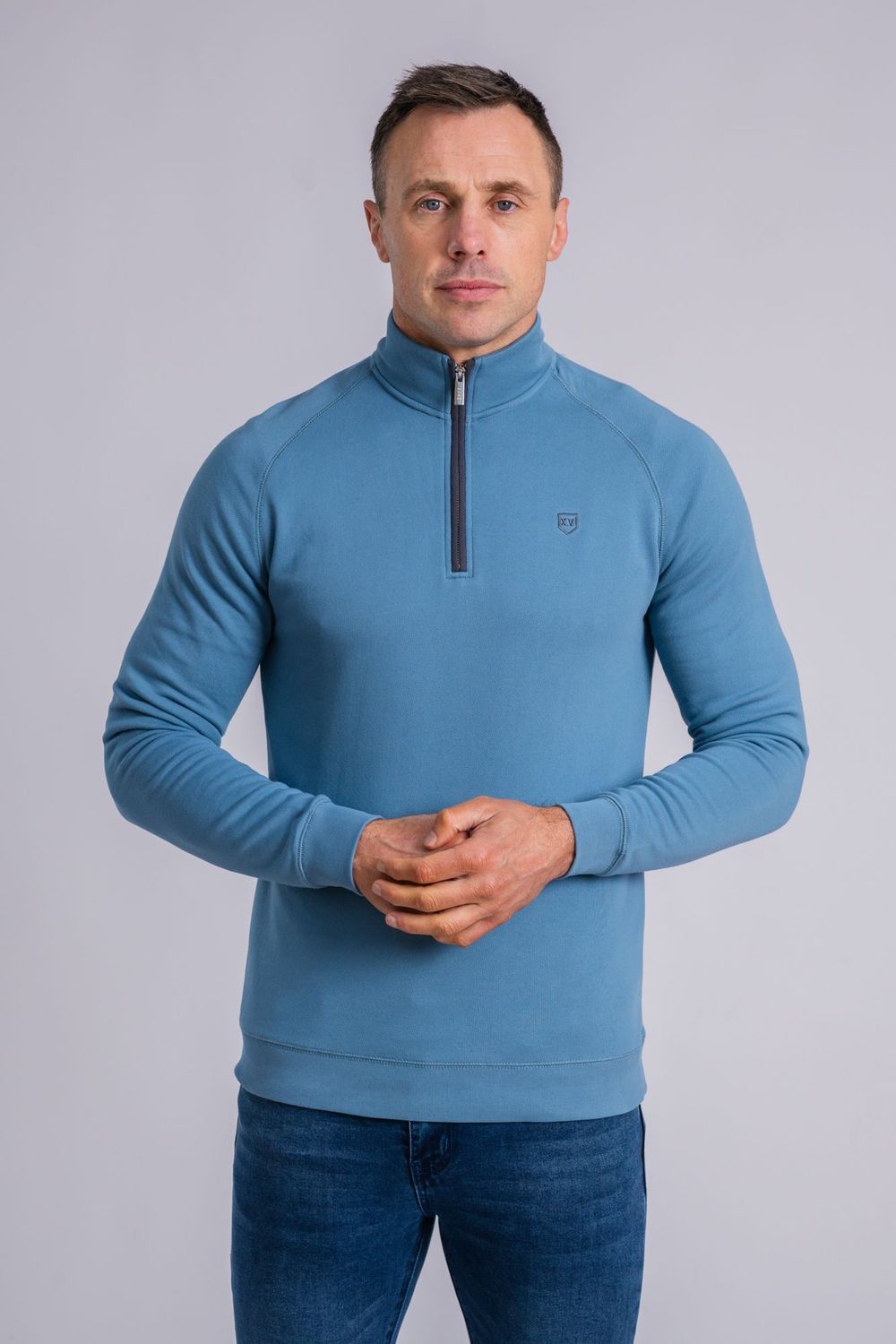 FALCONS 1/4 ZIP SEAGLASS BLUE