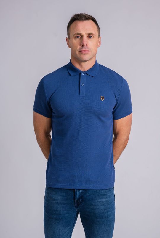 BARRHAVEN POLO PETROL BLUE DOT