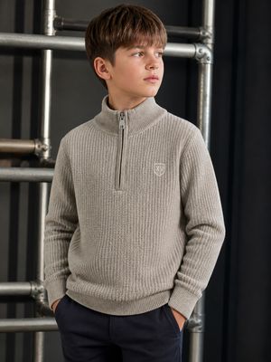 TULLOW JNR 1/4 ZIP ECRU