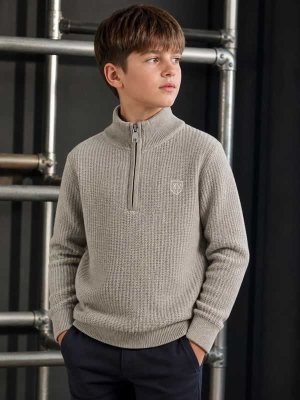 TULLOW JNR 1/4 ZIP ECRU