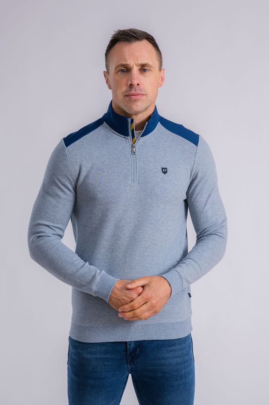 TUNCURRY 1/4 ZIP PIXEL BLUE