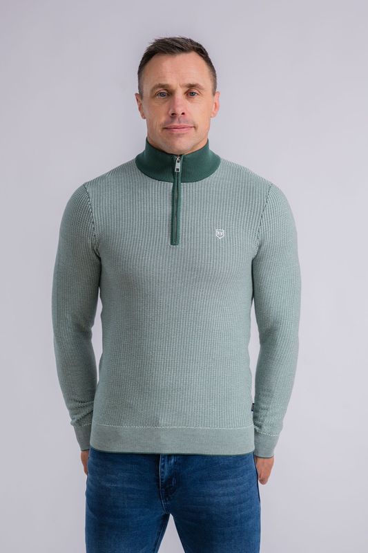 TULLOW  1/4 ZIP CYPRESS KNIT