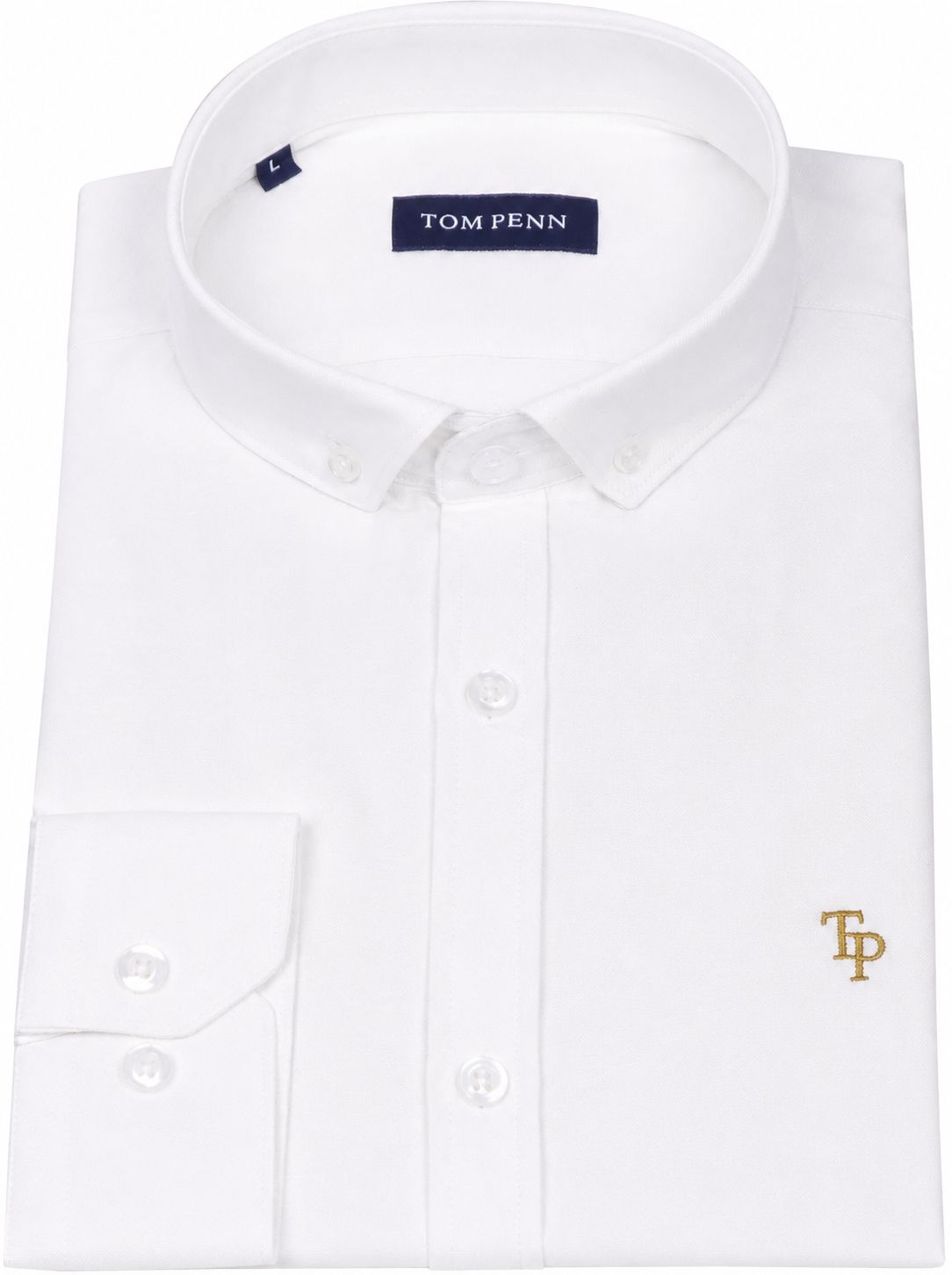 TOM PENN LONG SLEEVE SHIRT WHITE TP330