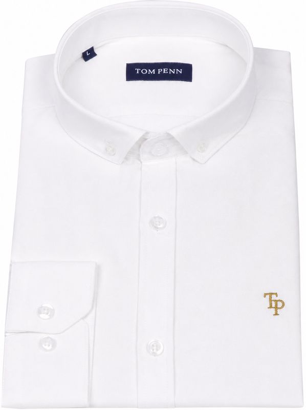 TOM PENN LONG SLEEVE SHIRT WHITE TP330