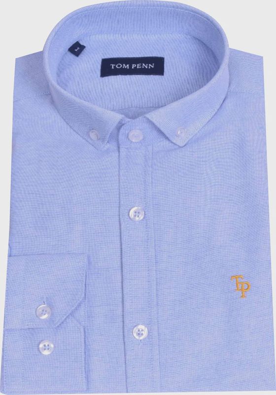 TOM PENN LONG SLEEVE SHIRT BLUE TP330
