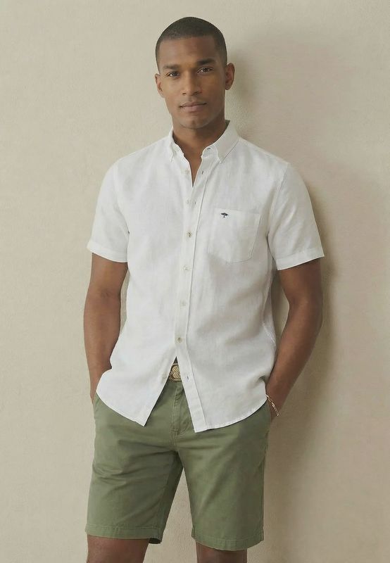 1613 5501 FYNCH HATTON SS SHIRT  COL 5500 WHITE