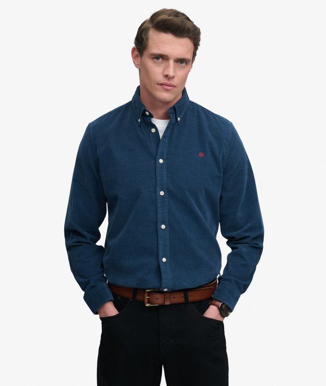 SUPERDRY CLASSIC NEEDLE CORD SHIRT INSIGNIA BLUE M4011044A
