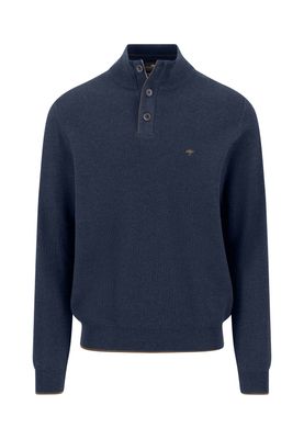 1614 219 TROYER BUTTON KNIT COL 661 INK BLUE