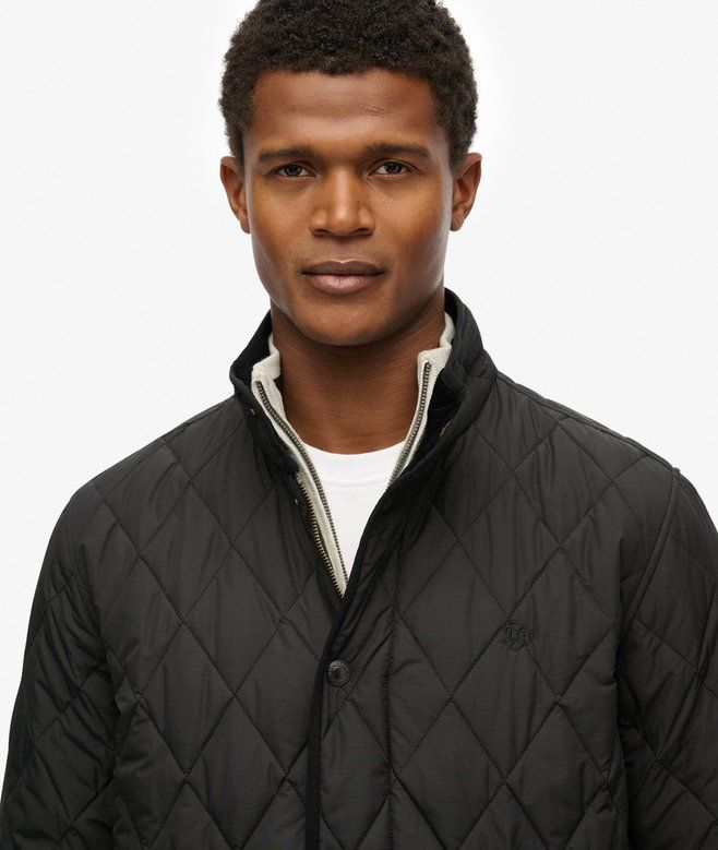 SUPERDRY QUILTED ESTATE JACKET METEORITE BLACK M5012225A