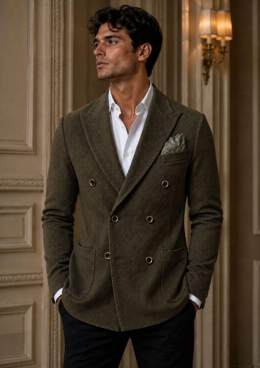 MENS TWO-BI BLAZER SALVIA