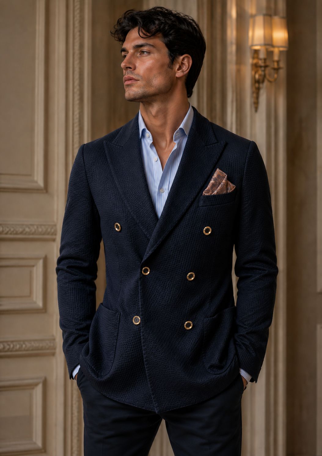 MENS TWO-BI BLAZER NAVY