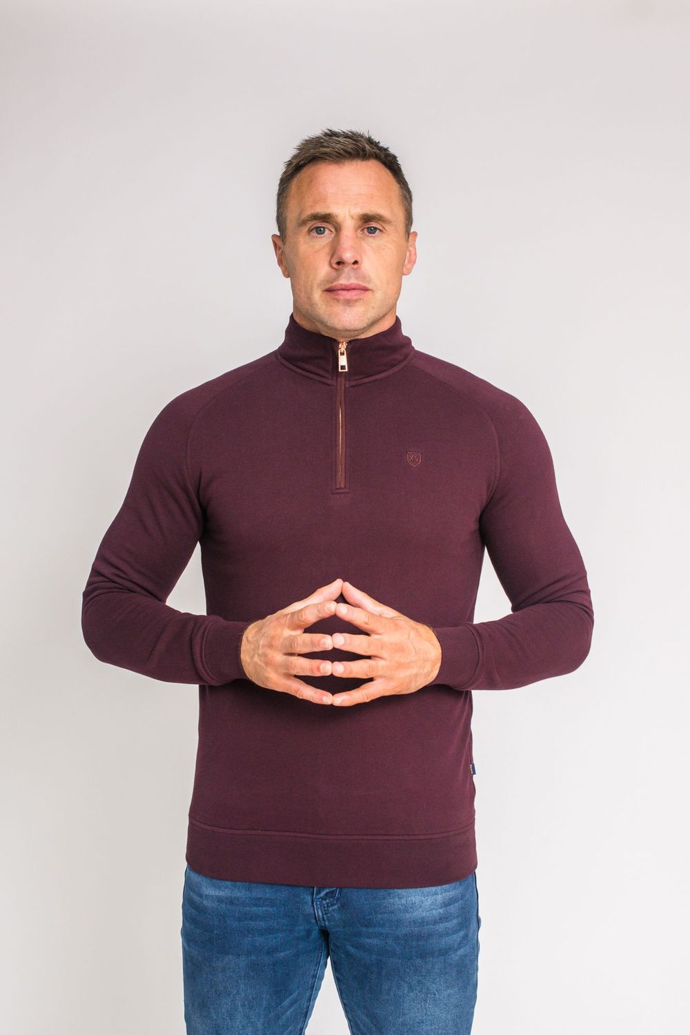 FALCONS 1/4 ZIP PLUMMED