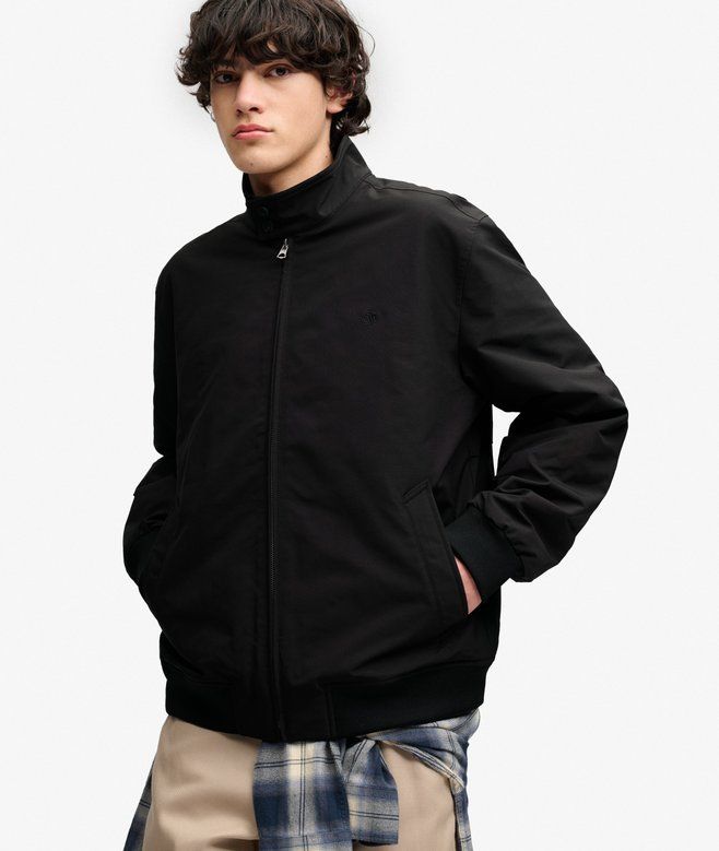 SUPERDRY CAMPUS PADDED HARRINGTON JKT METEORITE BLACK  M5012483A