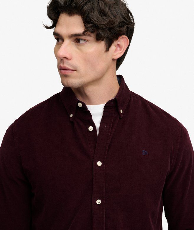 SUPERDRY CLASSIC NEEDLE CORD SHIRT WINTER PORT M4011044A