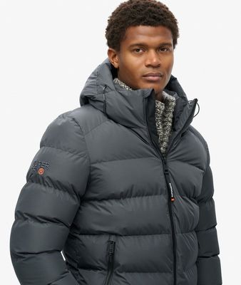 SUPERDRY HOODED SPORTS PUFFER JACKET EBONY/EBONY M5011905A