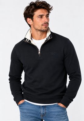 SUPERDRY ESSENTIALSERIF LOGO HALF ZIP DARK NAVY M2014700A