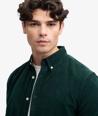 SUPERDRY CLASSIC NEEDLE CORD SHIRT EAGLE GREEN M4011044A
