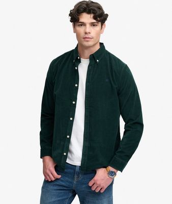 SUPERDRY CLASSIC NEEDLE CORD SHIRT EAGLE GREEN M4011044A