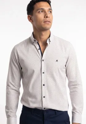 ML252320 LANDO LS SHIRT WHITE/RED