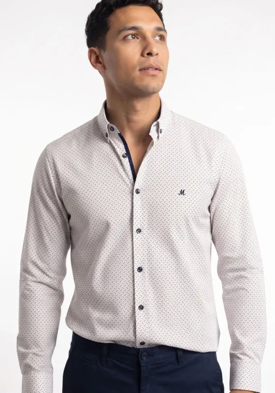 ML252320 LANDO LS SHIRT WHITE/RED