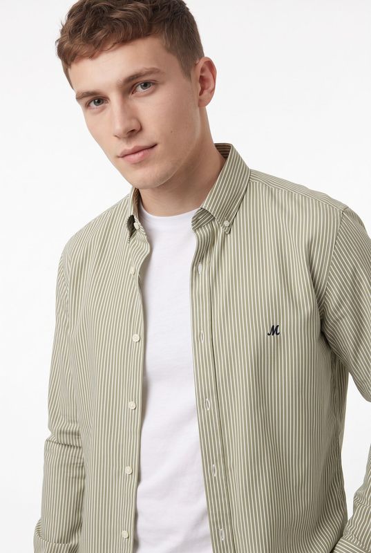 ML252285 BANTRY STRIPE SHIRT SAGE ML252285 BANTRY STRIPE SHIRT SAGE