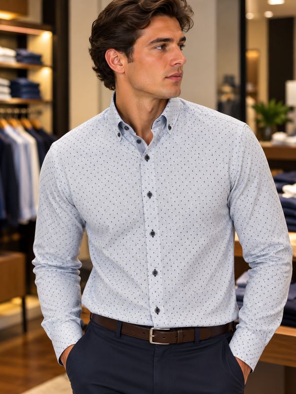 ADVISE TAILORED SHIRT BLUE AD929
