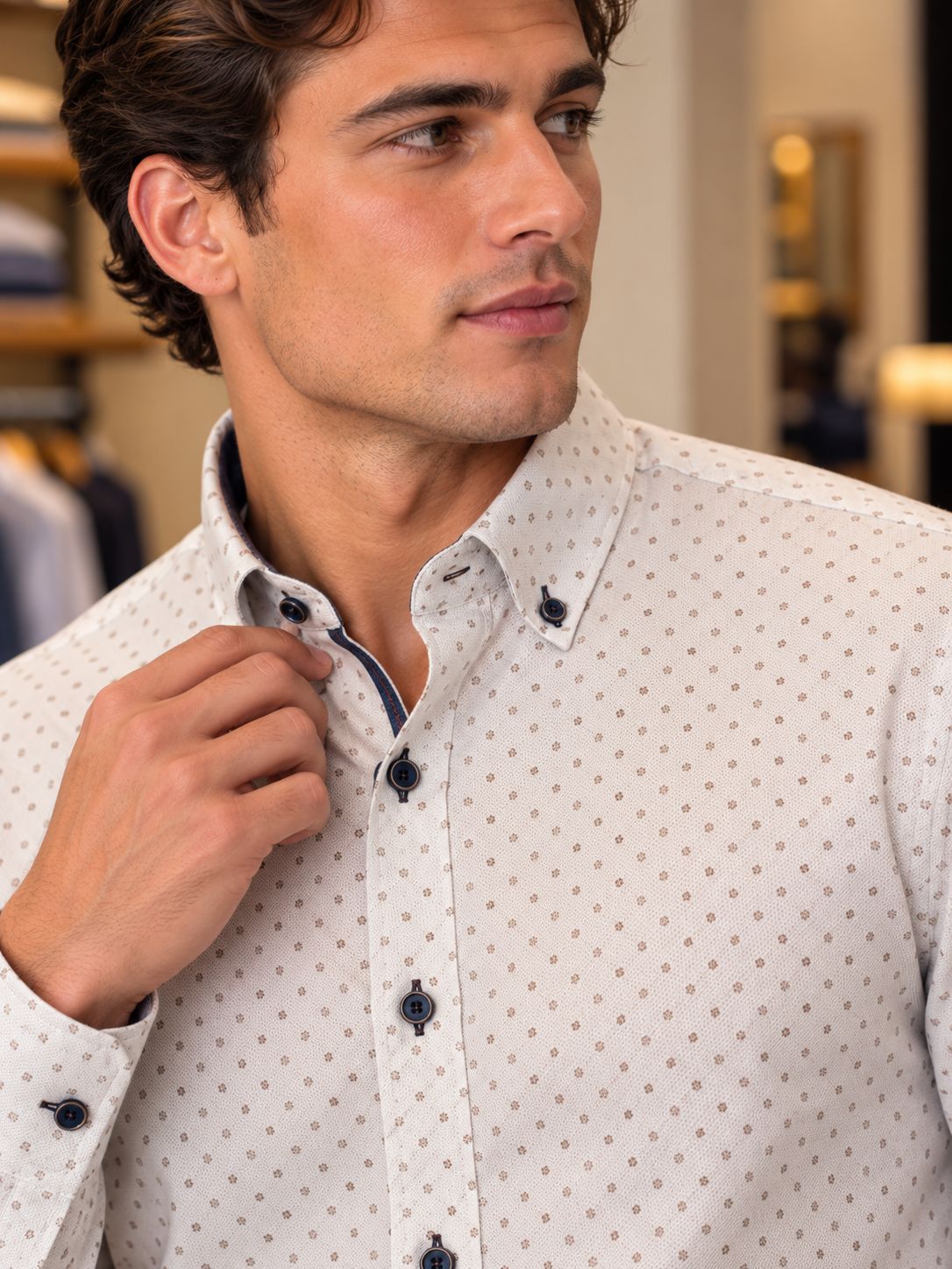 ADVISE TAILORED SHIRT TAN AD930