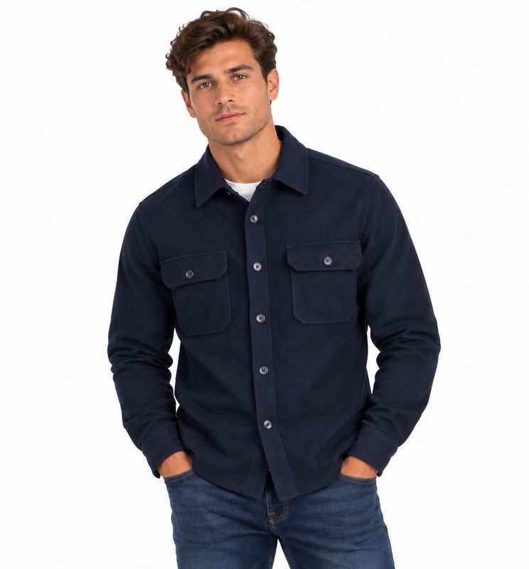 TOM PENN OVERSHIRT NAVY TP946