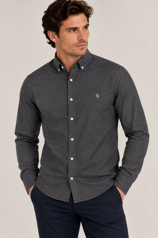 TOM PENN L/S SHIRT SLATE TP330
