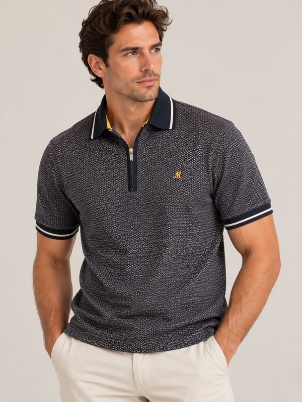 ML211540 QUINCY ZIP POLO PLUM