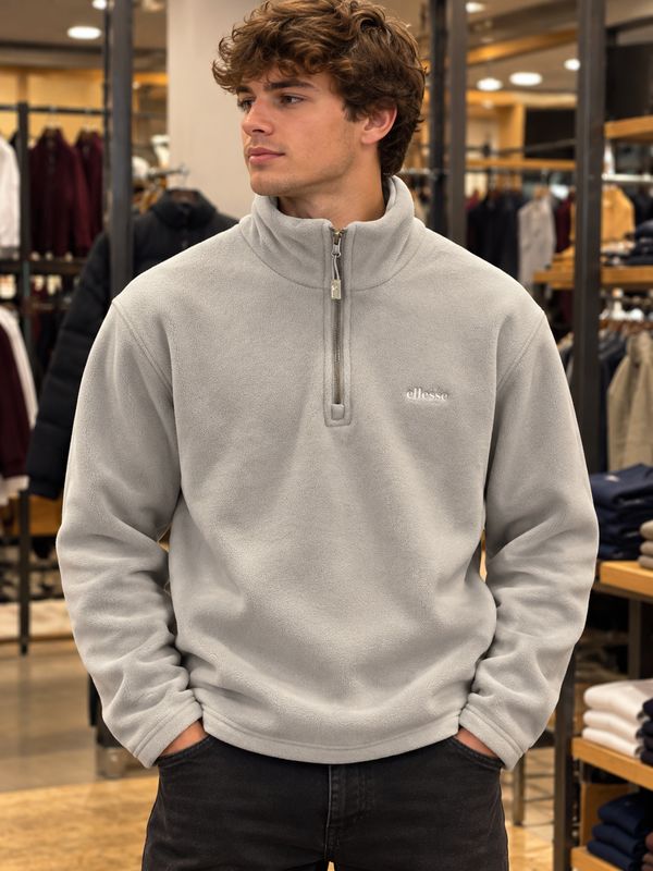 SHF24189 ZERANO 2 1/4 ZIP JACKET LIGHT GREY