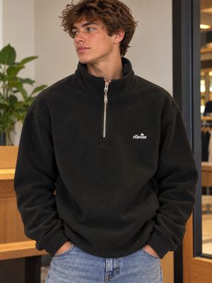 SHF24189 ZERANO 2 1/4 ZIP JACKET BLACK