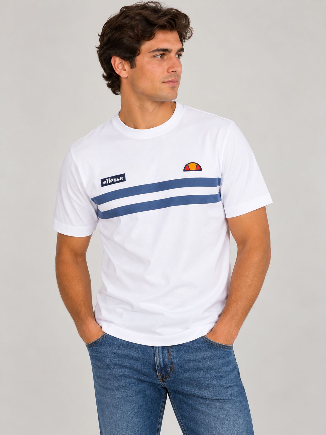 SHB08507 VENIRE TEE WHITE/TEAL