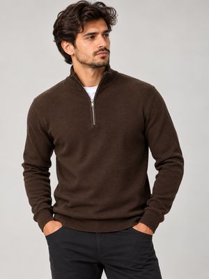 30207192 MALAGOON Z 1/4 ZIP 1908121 TURISH COFFEE