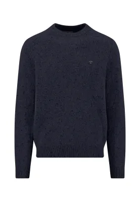 1610 344 O NECK COL 690 NAVY