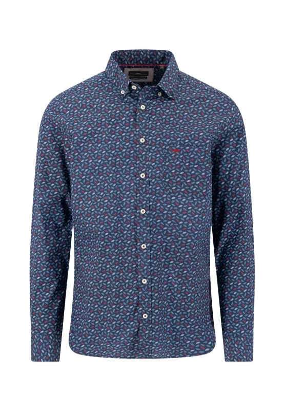 1610 5550 FYNCH HATTON SHIRT 364 WINTER LEAF BRICK