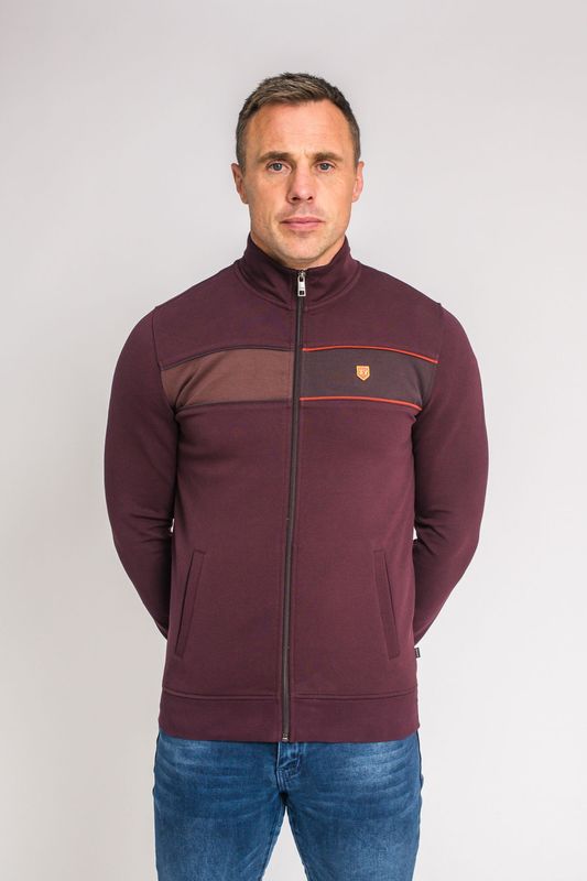 HOPEFIELD FULL ZIP MERLOT SPLIT