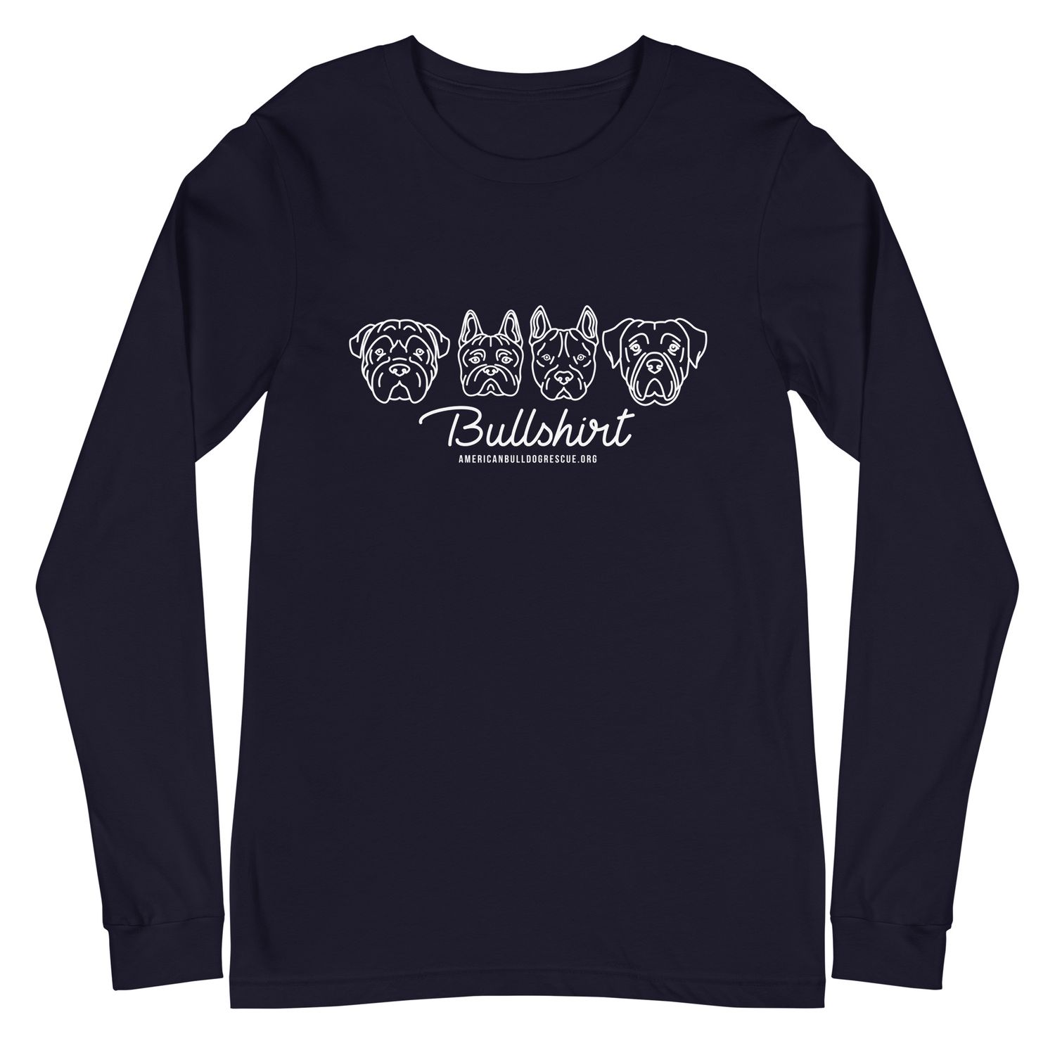 BullShirt-WHT-Long sleeve tee
