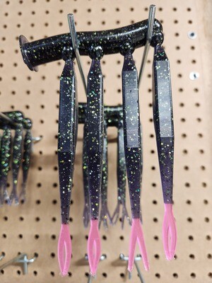 5&quot; Split tail Jerk PurpPink 6 pk