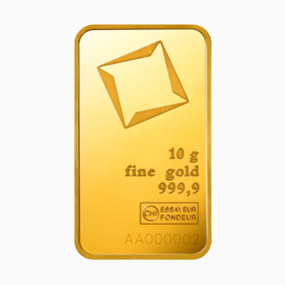 Valcambi Suisse 10g Gold Bar 24K (999.9)