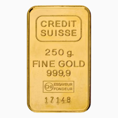 Credit Suisse 250g Gold Bar 24K (999.9)