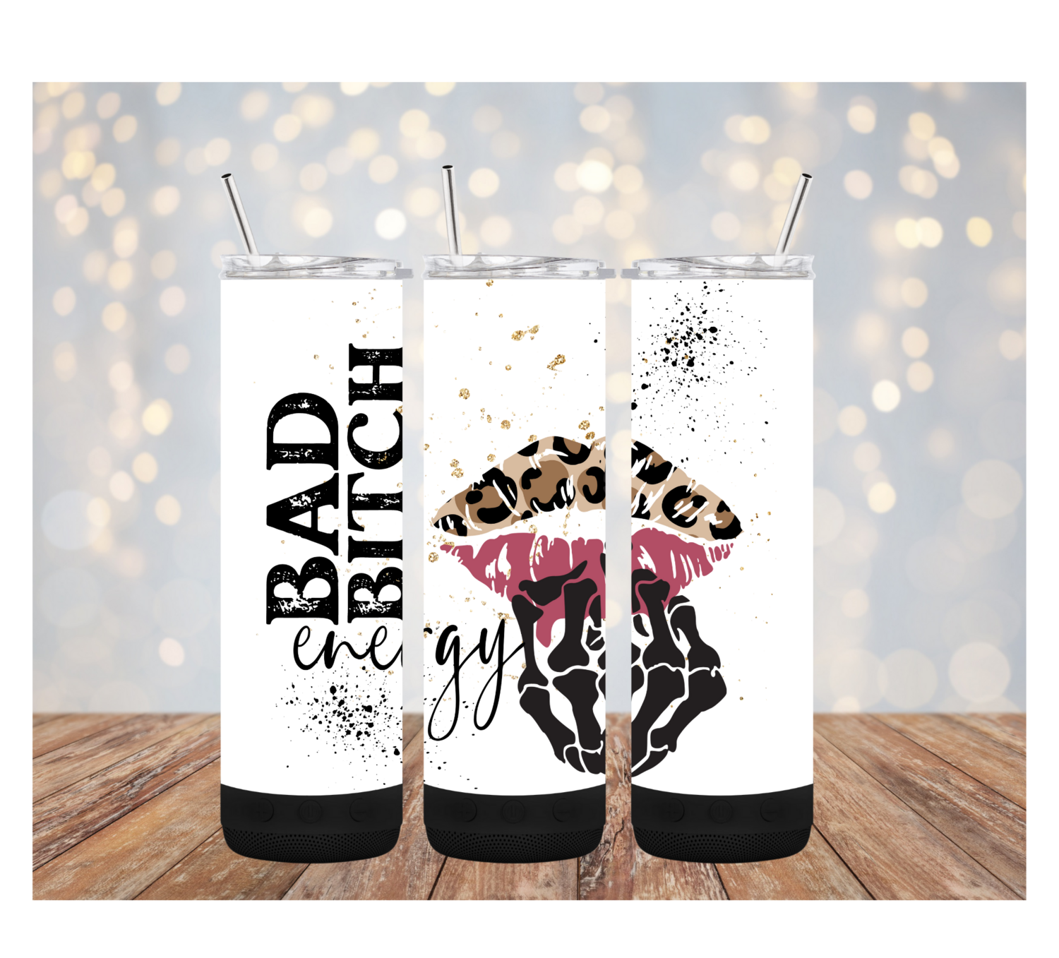 Bad bitch 20oz tumbler speaker