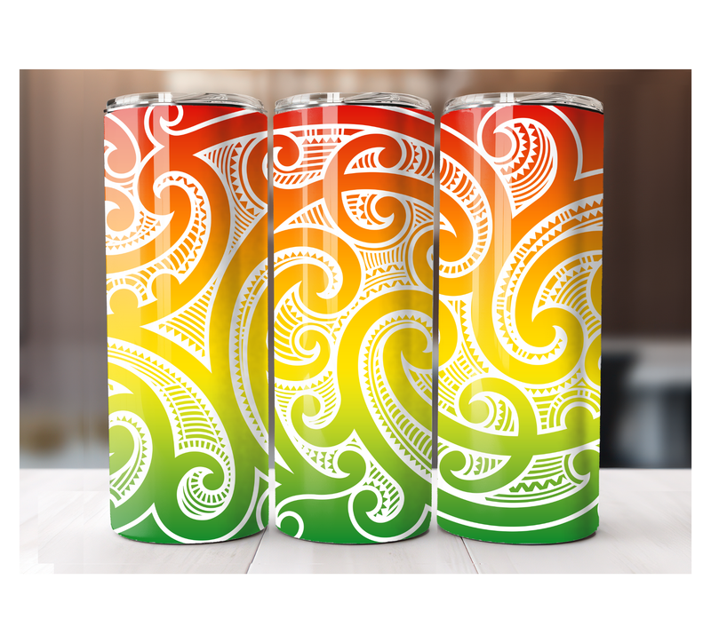 Rasta Maori design 20oz tumbler
